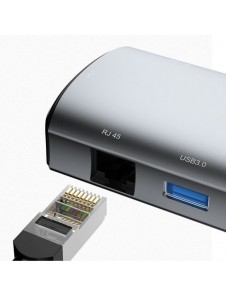 Dudao 11in1 multifunktionell HUB USB Typ C - USB Typ C PD 60 W / HDMI / 3,5 mm minijack / 1x USB 2.0 / SD-kortläsare micro S