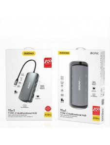 Dudao 11in1 multifunktionell HUB USB Typ C - USB Typ C PD 60 W / HDMI / 3,5 mm minijack / 1x USB 2.0 / SD-kortläsare micro S