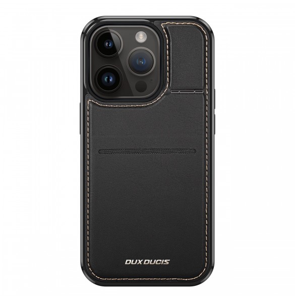 3 i 1 fodral för iPhone 14 Pro Max med MagSafe Wallet RFID Blockeringsställ Dux Ducis Rafi Mag - Svart