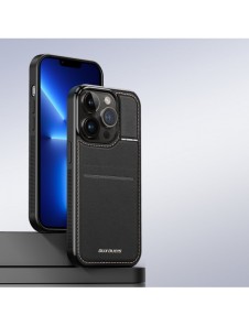 3-i-1 plånboksfodral med ställ för iPhone 13 Pro Max MagSafe RFID Blocker Dux Ducis Rafi Mag - Svart