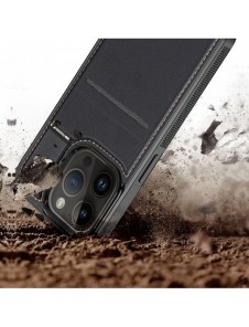 3-i-1 plånboksfodral med ställ för iPhone 13 Pro Max MagSafe RFID Blocker Dux Ducis Rafi Mag - Svart