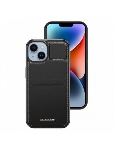 3-i-1 plånboksfodral med stativ för iPhone 15 MagSafe RFID Blocking Dux Ducis Rafi Mag - Svart