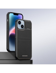 3-i-1 plånboksfodral med stativ för iPhone 15 MagSafe RFID Blocking Dux Ducis Rafi Mag - Svart