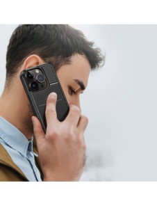 3-i-1 plånboksfodral med ställ för iPhone 15 Pro MagSafe RFID Blocker Dux Ducis Rafi Mag - Svart