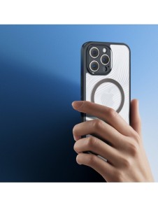 Pansarfodral för iPhone 14 Pro Max kompatibelt med MagSafe Dux Ducis Aimo Mag - svart