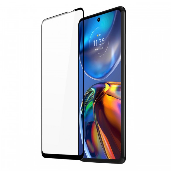 Dux Ducis 10D härdat glas 9H helskärmshärdat glas med ram Motorola Moto E32 svart (väskvänlig)