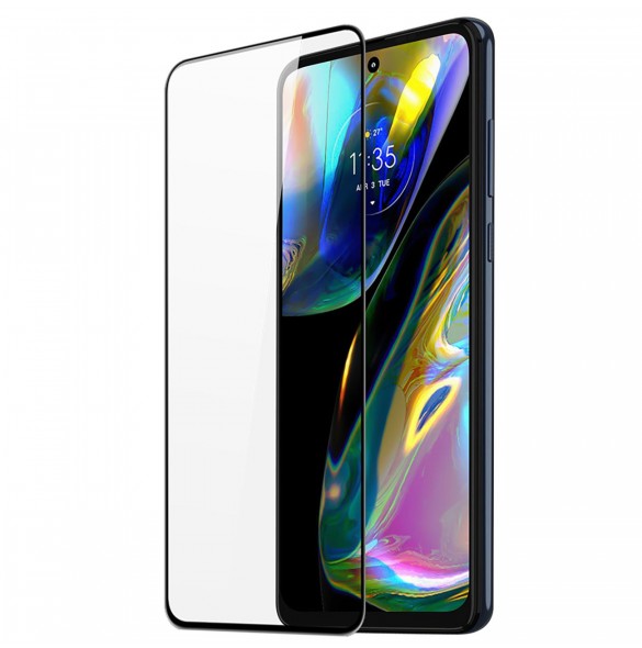 Dux Ducis 10D härdat glas 9H helskärmshärdat glas med ram Motorola Moto G52 svart (väskvänlig)