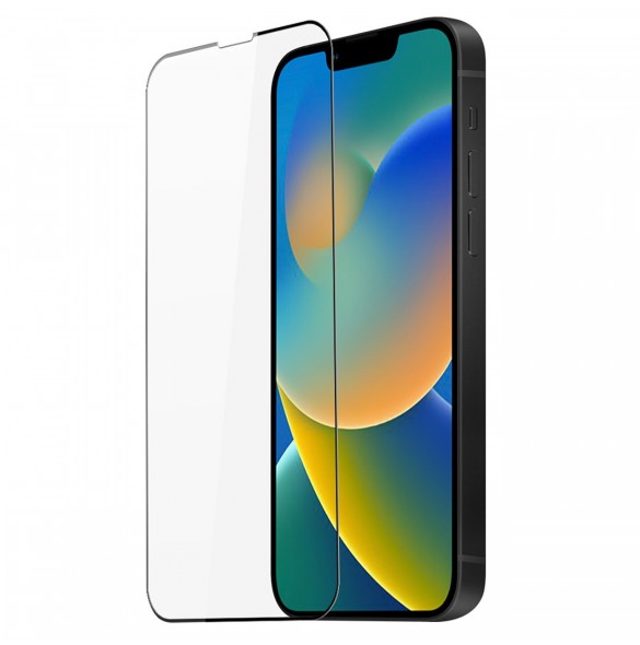 Dux Ducis 10D härdat glas helskärm 9H härdat glas med ram för iPhone 14 Plus svart (fodralvänlig)