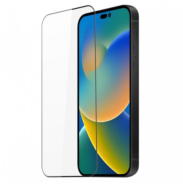 Dux Ducis 10D Tough Screen Protector i härdat glas täckt med ram för iPhone 14 Pro Max svart (väskvänlig)