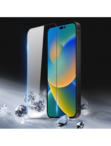 Dux Ducis 10D Tough Screen Protector i härdat glas täckt med ram för iPhone 14 Pro Max svart (väskvänlig)