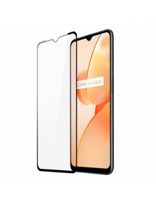 Dux Ducis 9D härdat glas 9H slitstarkt helskärmshärdat glas med Realme C31 ram svart (väskvänlig)