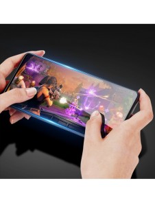 Dux Ducis 9D härdat glas 9H Helskärm Slitstarkt härdat glas med Oppo A76 / Oppo A36 / Realme 9i Ram Svart (väskvänlig)