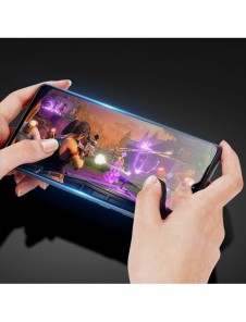 Dux Ducis 9D härdat glas 9H helskärmshärdat glas med Realme Narzo 50A ram svart (väskvänlig)
