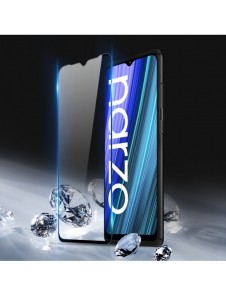 Dux Ducis 9D härdat glas 9H helskärmshärdat glas med Realme Narzo 50A ram svart (väskvänlig)