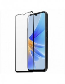 Dux Ducis 9D härdat glas Oppo A17 9H härdat glas med svart ram