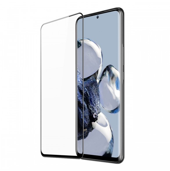 Dux Ducis 9D skärmskydd i härdat glas för Realme C30 / Realme Narzo 50i Prime 9H med svart ram