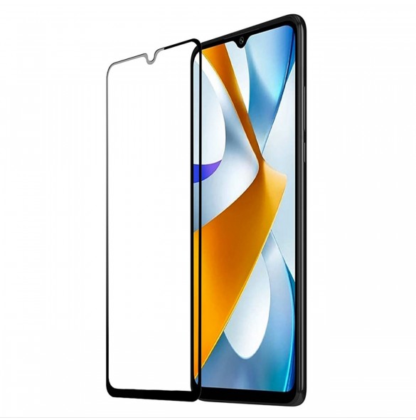 Dux Ducis 9D skärmskydd i härdat glas för Xiaomi Poco C40 9H med svart ram
