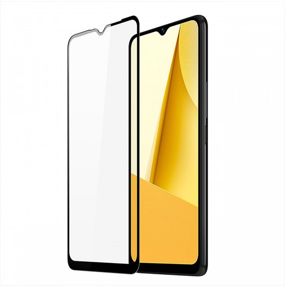 Dux Ducis 9D Tempered Glass Vivo Y16 / Y02s helskärm med ram svart (fodralvänlig)