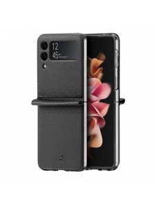Dux Ducis Bril fodral till Samsung Galaxy Z Flip 3 skal tillverkat av ekologiskt läder svart