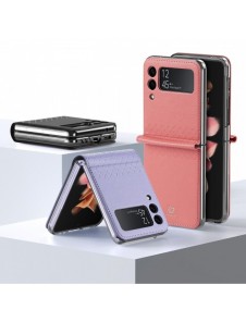 Dux Ducis Bril fodral till Samsung Galaxy Z Flip 3 skal tillverkat av ekologiskt läder svart
