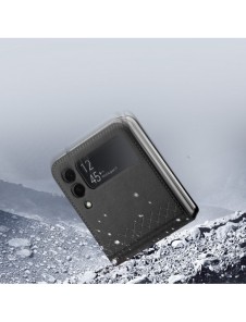Dux Ducis Bril fodral till Samsung Galaxy Z Flip 3 skal tillverkat av ekologiskt läder svart