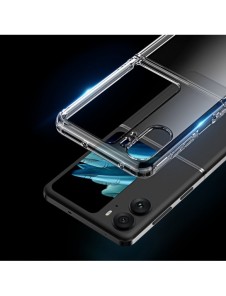 Dux Ducis Clin Fodral för Oppo Find N2 Flip Armor Fodral Bakstycke Transparent
