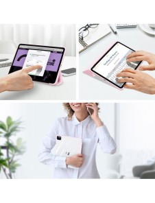 Dux Ducis Copa fodral för iPad Pro 11'' 2020 / iPad Pro 11'' 2018 / iPad Pro 11'' 2021 smart skal med stativ rosa