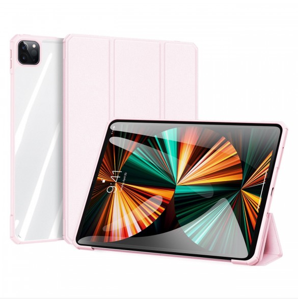 Dux Ducis Copa-fodral för iPad Pro 12,9'' 2021/2020/2018 smart skal med stativ rosa