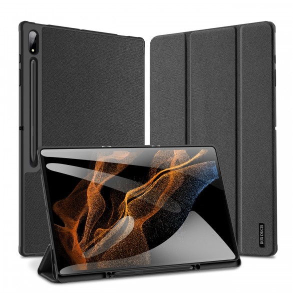 Dux Ducis Domo vikbart skal till surfplatta med Smart Sleep-funktion Samsung Galaxy Tab S8 Ultra ställ svart