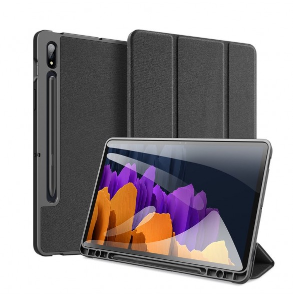 DUX DUCIS Domo surfplatta med flervinklat stativ och smart sömnfunktion för Samsung Galaxy Tab S7 11'' svart