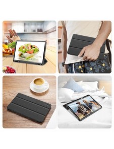 DUX DUCIS Domo surfplatta med flervinklat stativ och smart sömnfunktion för Samsung Galaxy Tab S7 11'' svart