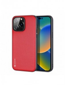 Dux Ducis Fino fodral och nylonskal till iPhone 14 Pro röd