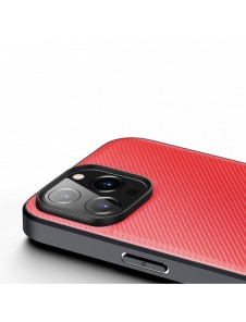 Dux Ducis Fino fodral och nylonskal till iPhone 14 Pro röd