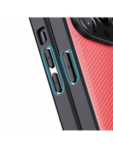 Dux Ducis Fino fodral och nylonskal till iPhone 14 Pro röd