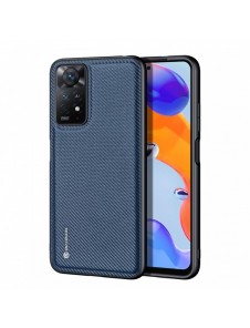 Dux Ducis Fino fodral täckt med nylonmaterial för Xiaomi Redmi Note 11 Pro 5G / 11 Pro blå