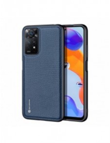 Dux Ducis Fino fodral täckt med nylonmaterial för Xiaomi Redmi Note 11 Pro 5G / 11 Pro blå