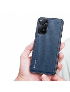 Dux Ducis Fino fodral täckt med nylonmaterial för Xiaomi Redmi Note 11 Pro 5G / 11 Pro blå