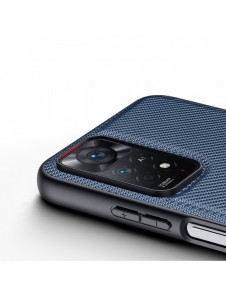 Dux Ducis Fino fodral täckt med nylonmaterial för Xiaomi Redmi Note 11 Pro 5G / 11 Pro blå