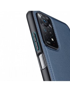 Dux Ducis Fino fodral täckt med nylonmaterial för Xiaomi Redmi Note 11 Pro 5G / 11 Pro blå