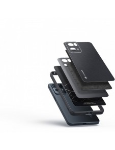 Dux Ducis Fino fodral täckt med nylonmaterial Oppo Reno7 Pro 5G svart