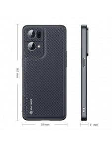 Dux Ducis Fino fodral täckt med nylonmaterial Oppo Reno7 Pro 5G svart