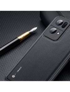 Dux Ducis Fino fodral täckt med nylonmaterial Oppo Reno7 Pro 5G svart