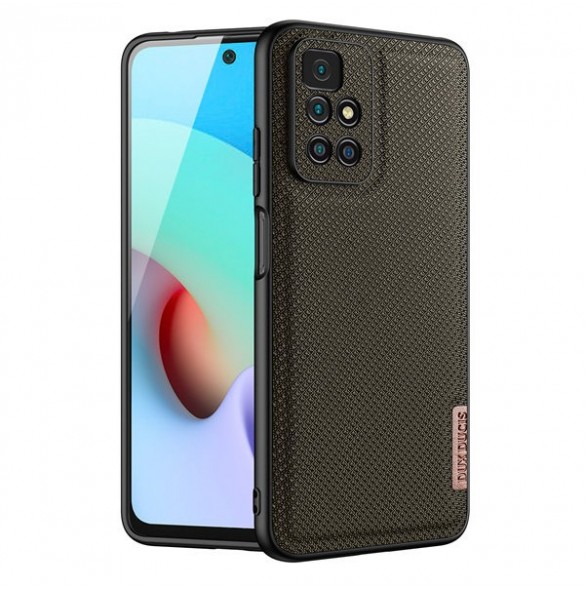 Dux Ducis Fino fodral täckt med nylonmaterial Xiaomi Redmi 10 grön