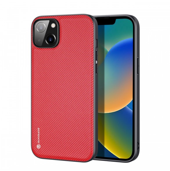 Dux Ducis Fino fodral skal av nylon för iPhone 14 Plus röd