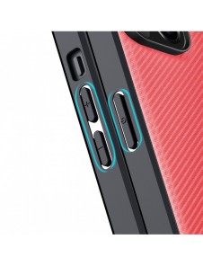 Dux Ducis Fino fodral skal av nylon för iPhone 14 Plus röd