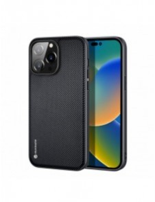 Dux Ducis Fino fodral skal tillverkat av nylonmaterial iPhone 14 Pro Max svart