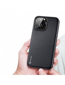 Dux Ducis Fino fodral skal tillverkat av nylonmaterial iPhone 14 Pro Max svart
