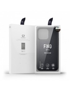 Dux Ducis Fino fodral skal tillverkat av nylonmaterial iPhone 14 Pro Max svart