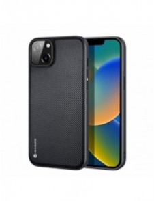 Dux Ducis Fino fodral skal nylonklädd iPhone 14 svart