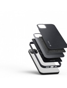 Dux Ducis Fino fodral skal nylonklädd iPhone 14 svart